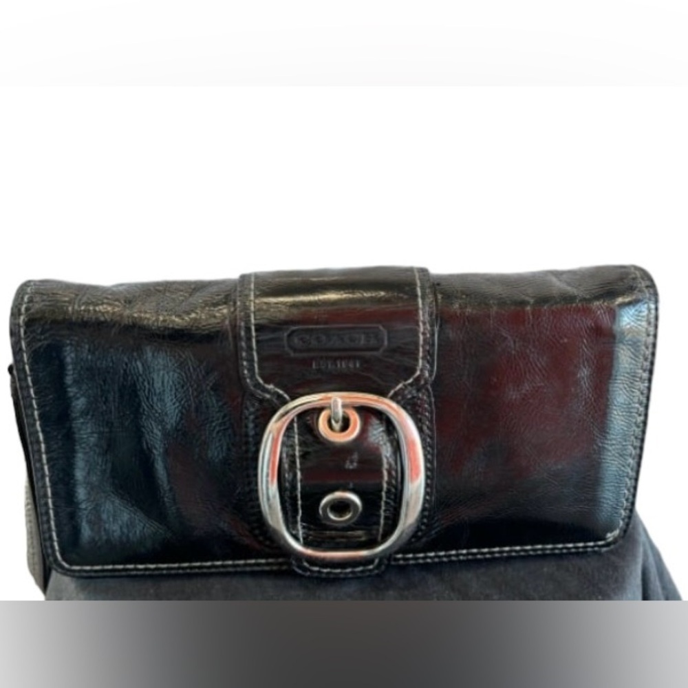 Vintage Large Coach Patent Leather Wristlet